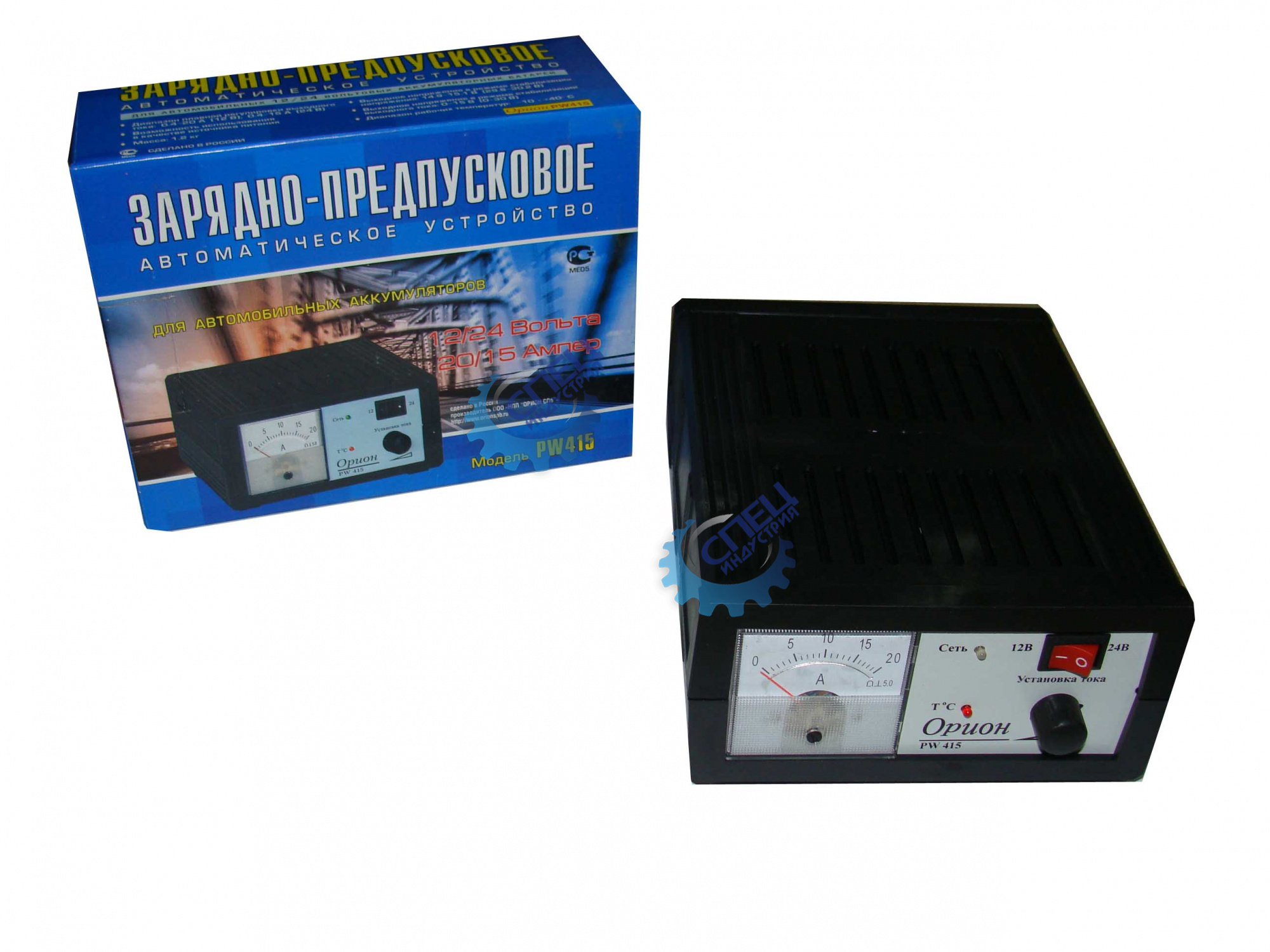 ЗУ  12/24V, 0-15А (Орион) PW 415, стрел. индик. регул