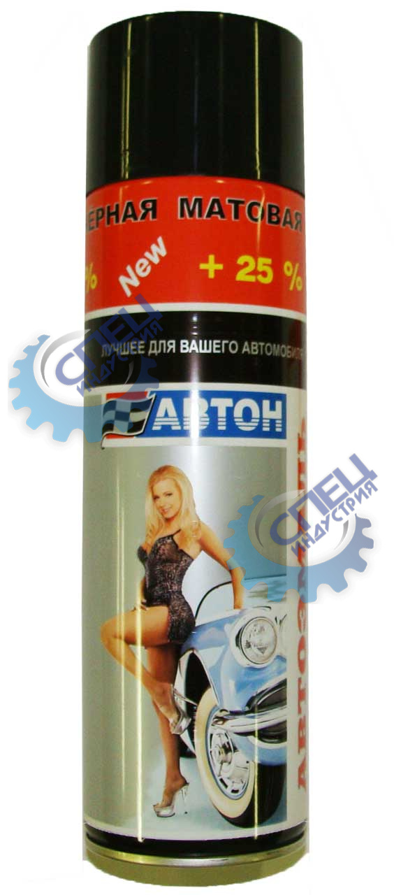 Краска акрил   Черная матовая+25%  АВТОН  (аэр)