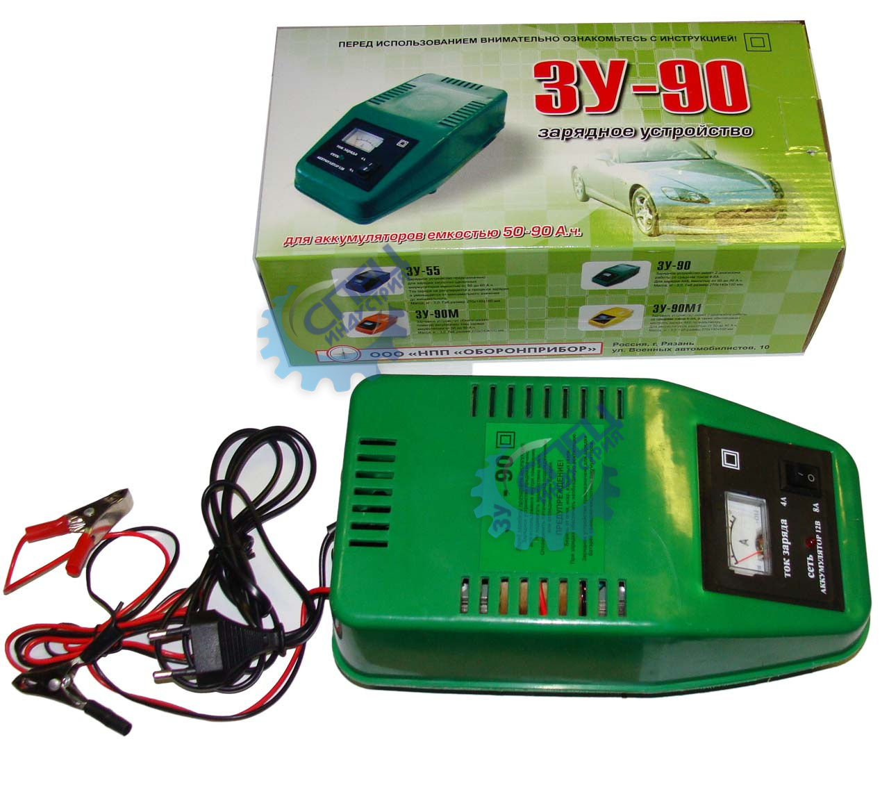 ЗУ  12V, 4А-8А, 50-90 А/ч (Оборонприбор) ЗУ-90, стрел. индик.