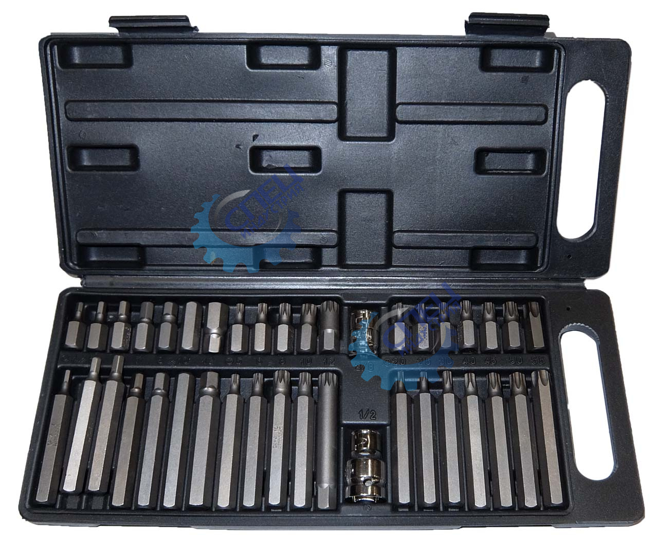 Вставки набор разнопрофильные 1/2", 3/8" 40 пр (АвтоДело) (10254) 40640