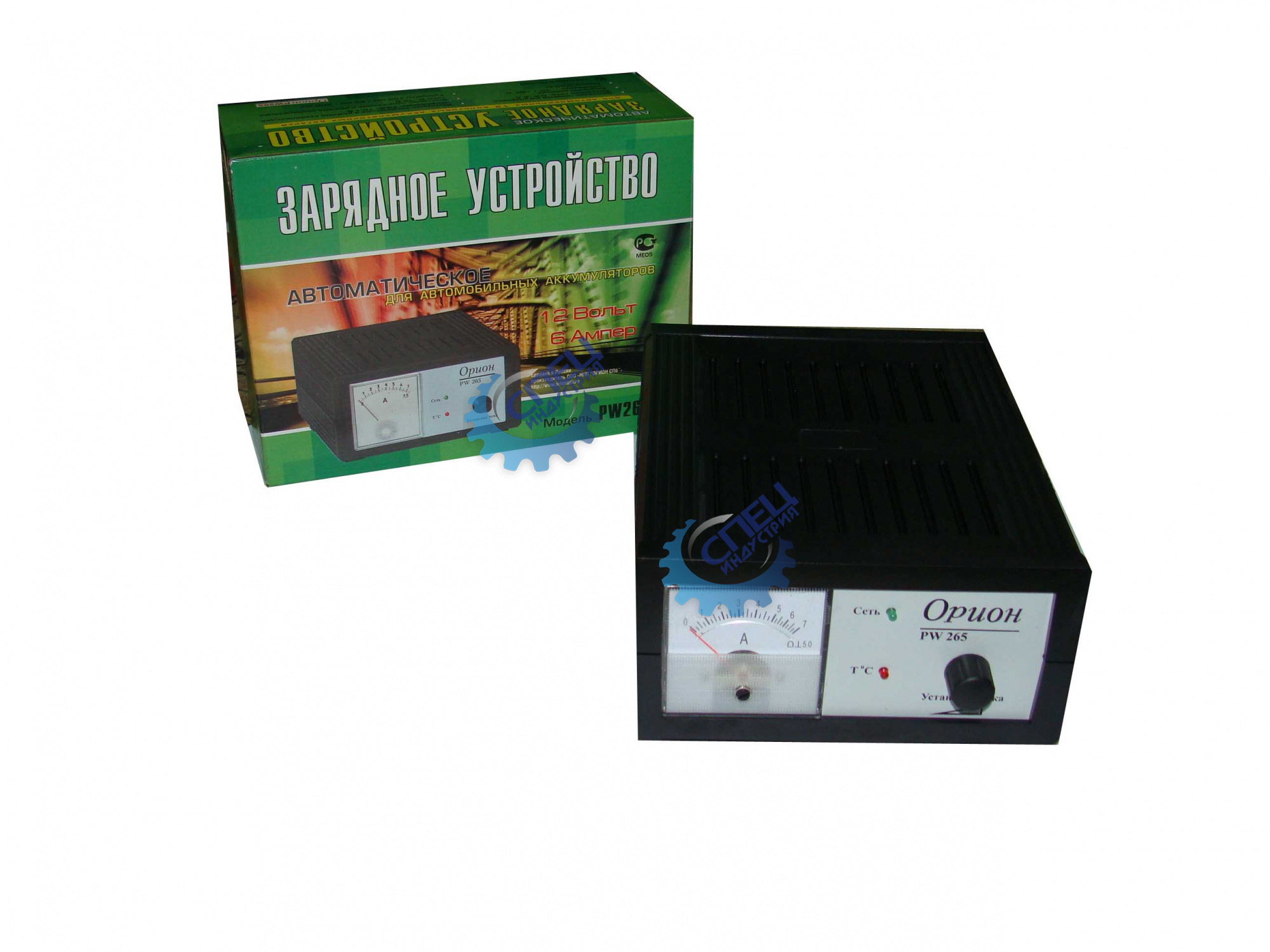ЗУ  12V,  0-6А (Орион) Вымпел PW 265, автомат, стрел. индик. регул