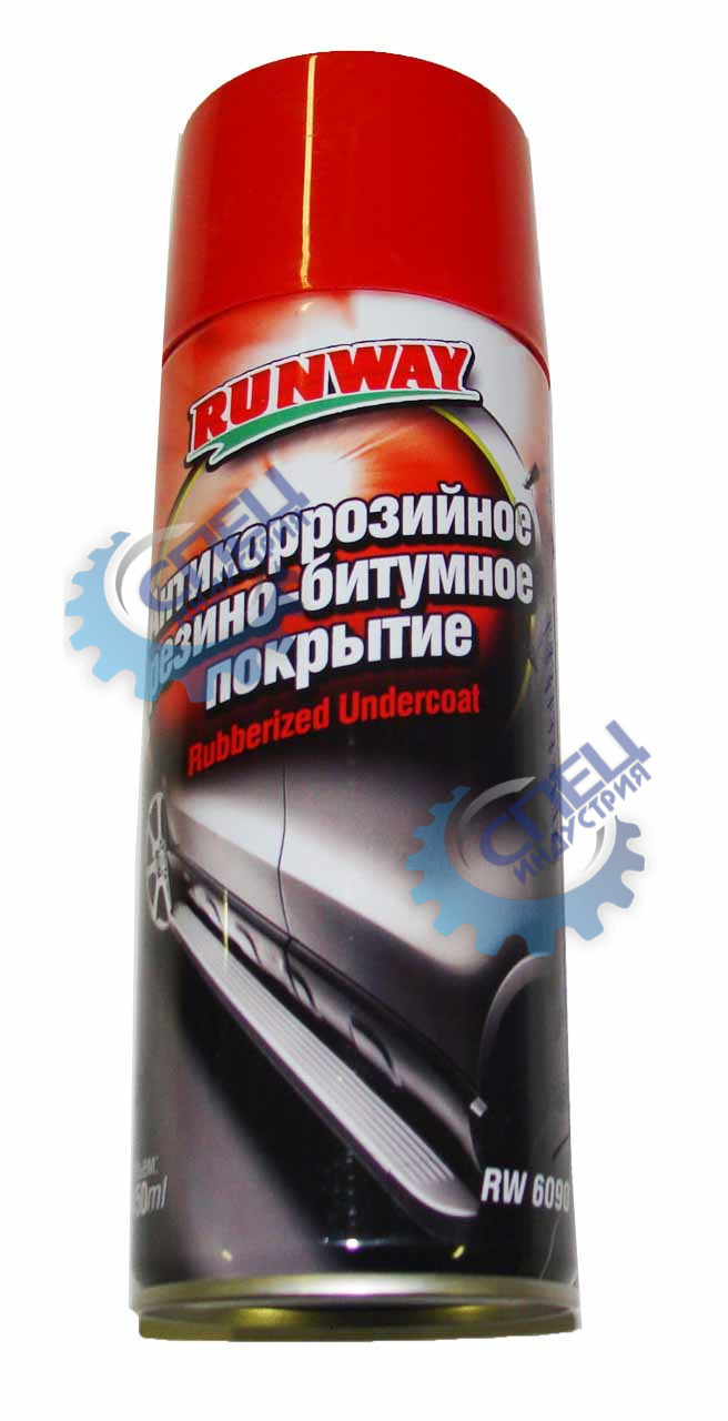 Антикоррозийное резино-битум покрытие аэр 450мл (RUNWAY) RW6090